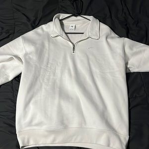 White Nike 1/4 Zip Sweatshirt